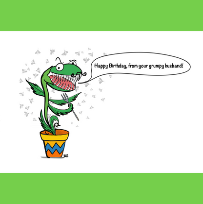 Dinner At The Flytraps Greeting Card
