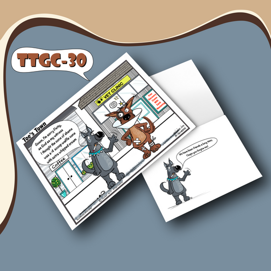 Cone Of Shame Greeting Card