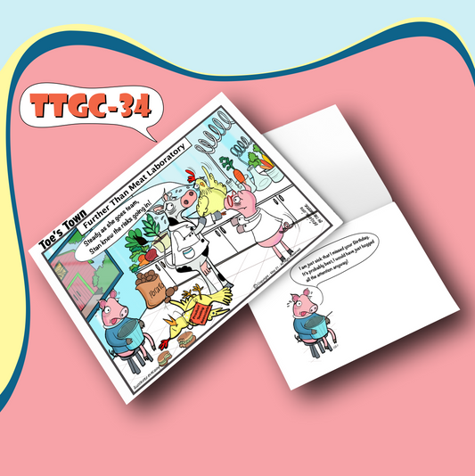 Further Than Meat Greeting Card