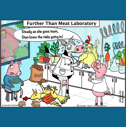 Further Than Meat Greeting Card