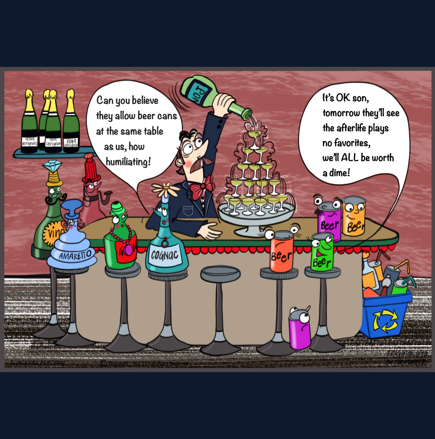 Recyclables In The Afterlife Greeting Card