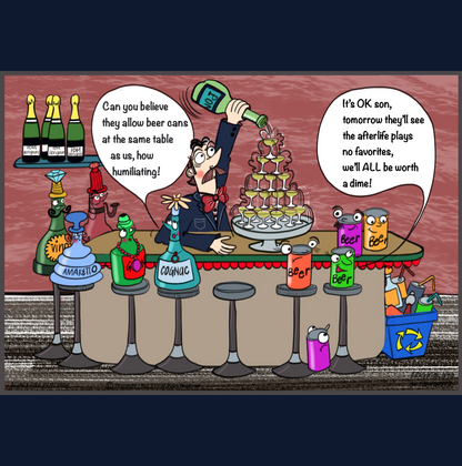 Recyclables In The Afterlife Greeting Card